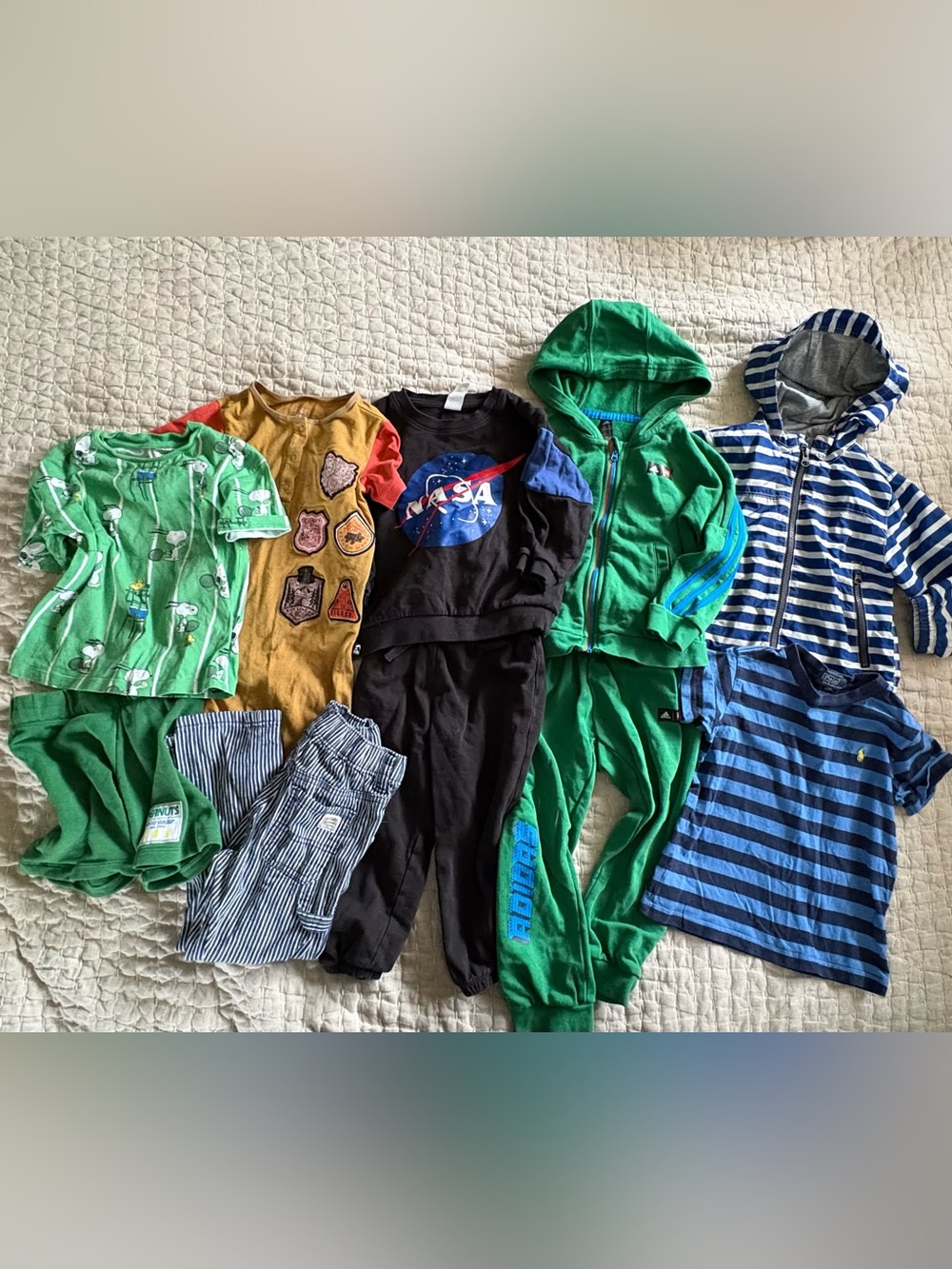 Toddler Boy 3t Bundle of 10 Rags, H&M, Adidas, Polo Ralph Lauren